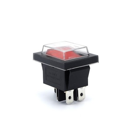 2 stk Ship Type Switch 4 Pin DPST knap On/Off vippekontakt