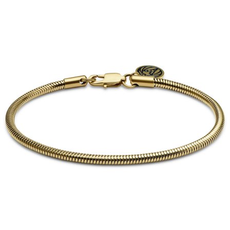 Essentials | Pulsera de cadena de serpiente dorada de 3 mm para hombres - Pulseras de acero