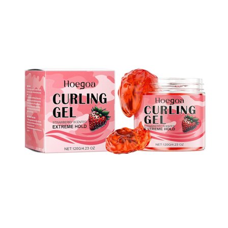 Jordgubbslockar Styling Gel Leave-In Hår Volymgivande Långvarig Form Näringsrik Reparerande Stylingkräm