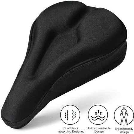 Saldeksel sykkel gel i svart sykkelsete vanntett plastbeskyttelse innendørs Cy KLB