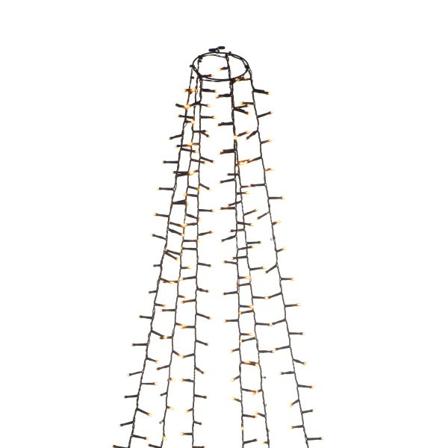 Konstsmide 6651-800 Juletreslynge klynge, svart kabel, 4 m Rav, Belysning