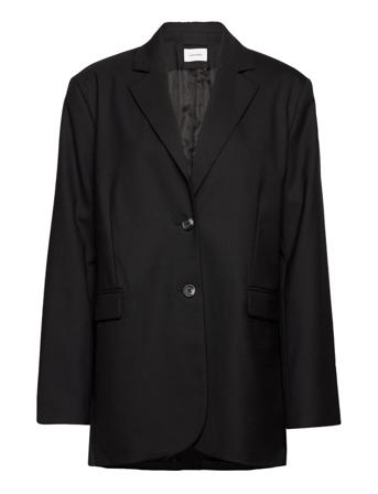 Freya Wool Blazer Blazers Single Breasted Blazers Sort HOLZWEILER