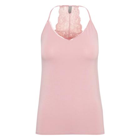 Culture CUpoppy Lace Singlet. Old style Milo Pink, Dame Toppe