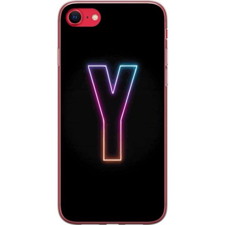 Kompatibel Mobilcover til Apple Apple iPhone 7 Minimalistisk neonbogstav Y i farveskiftende lys mod sort baggrund