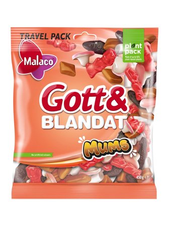 Malaco mix bag with wine gum, licorice and drops 0.45kg