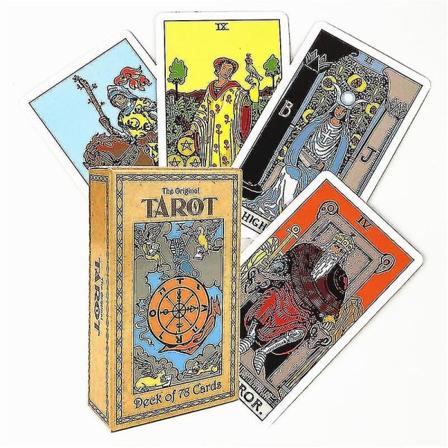 Tarotkort - Brettspill - Orakel - Fest - Spådom - Poker - Gave - Sjakkbrett - Fullt engelsk kortstokk med PDF-guidebok - 78 stk - Tt174