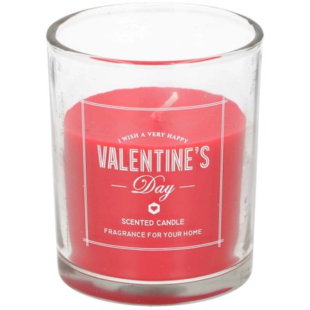 Arti Casa Valentine Candle in Glass 6x7cm