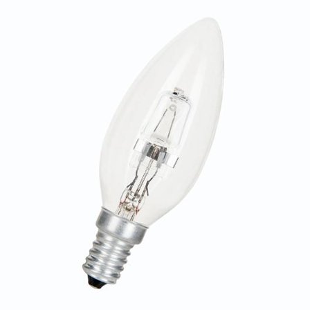 Leuci Halogenlampa, kronljus, klar yta, E14, 18 W (motsvarande 25 W), klass D, varmt vitt ljus, 2 900 K - Lyreco - Kontorsmöbler och inredning - 