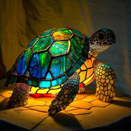 Dyre bordlampe i farget glass, nattlys, retro skrivebordslamper, hjemmedekor