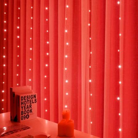 LED julbelysning USB fjärrkontroll Fairy String Lights 3M 4M 6M Gardin LED-lampor Juldekoration för hem Nyår Garland red