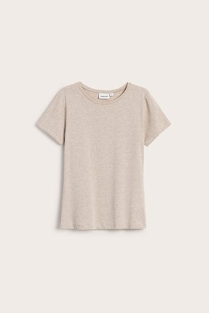 Kappahl | Enkel topp med korte ermer | Melert beige