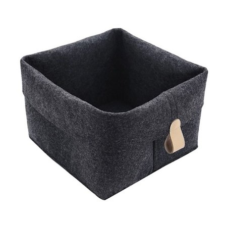 Filt Opbevaringskurv Diverse Opbevaringskurv MØRK GRÅ 25X25X25CM Mørkegrå
