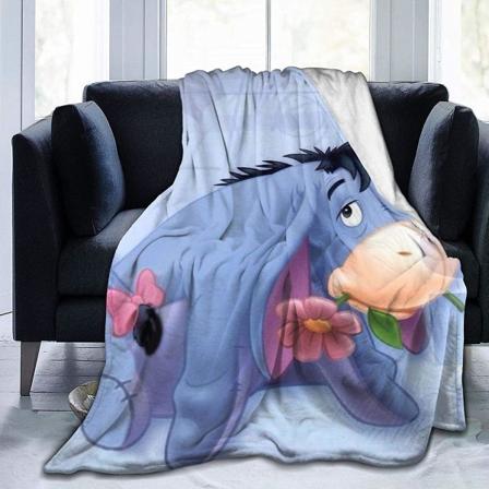 Eeyore Ultra-mjuk mikrofleecefilt Mjuk och varm printed filt Flanell-plädningsfilt Mas Födelsedagspresent, välmatchat sovrum Acc 80x60in 200x150cm