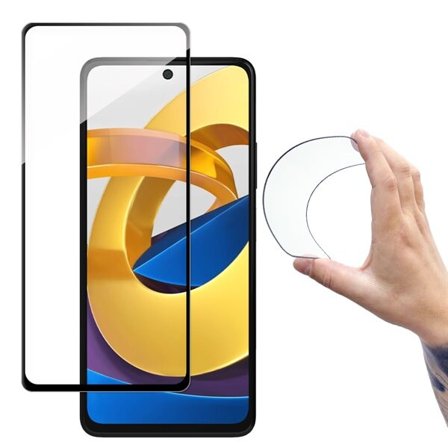Wozinsky Helskydd Flexi Nano Glass Film Härdat Glas Med Ram Xiaomi Poco M4 Pro 5G Transparent