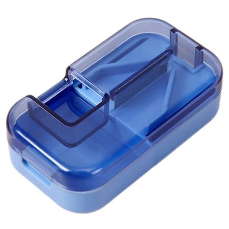 Bærbar Pillekutter, Presisjons Pillekutter for Eldre, 1 Delt i 2, 1 Delt i 4, Multifunksjonell Medisinkutter, Medisinboks