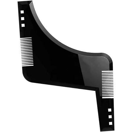 Skäggkam, herrskäggstencilkam, skäggformningsmallverktyg, barberarverktyg skäggstencil, skäggkontursrakningsguide