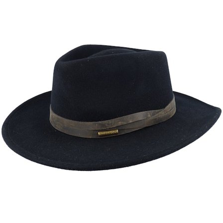 Stetson - Schwarz Western Hut - Woolfelt Black Western @ Hatstore
