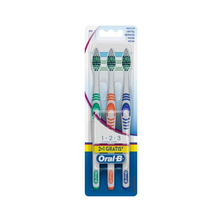 Spazzolino Manuale Medio Oral-B 1 2 3 Classic Care 3 Pz