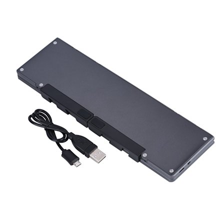 Portabelt hopfällbart Bluetooth trådlöst tangentbord Fällbart fäste Pekplatta för IOS/Android/Wins