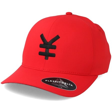 Yapan - Rouge flexfit Casquette - Yen Delta Red/Black Flexfit @ Hatstore
