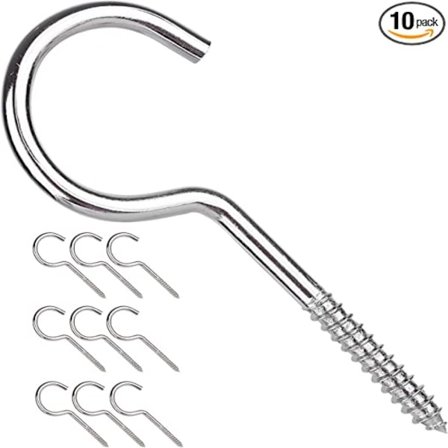 10 kpl ruuvikoukut kattokuppikoukut