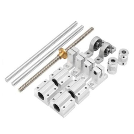 400mm fuldt gevindstang T8 føringsskrue med møtriksæt til 3D-printer/CNC-maskiner