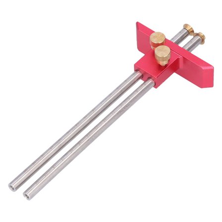 Träbearbetning Märkningsmätare 20cm Klar Skala Dubbelhuvud Skrivare Linjal Mätverktyg