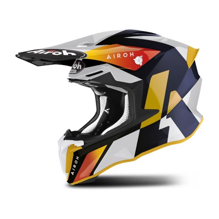 Casco Cross Airoh Twist 2.0 Lift Blu-Bianco S