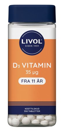 3 for 2 - Livol D3 vitamin 35 μg 350 stk, Helse & Madvarer, Vitaminer, D-vitamin
