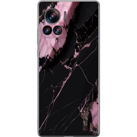 Kompatibelt Mobilskal till Motorola Edge 30 Ultra Svart rosa marmor
