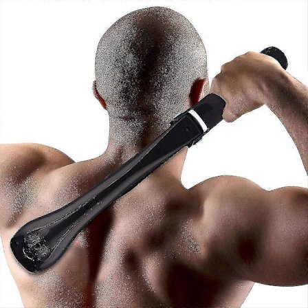 Miesten sähköinen selkä- ja vartalokarvojen ajolaite, suuri partahöylä säädettävällä teleskooppivarrella miehille, selkäkarvojen trimmeri, karvojen 