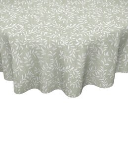 Vaxduk rund Small leaf ø 140 cm Grön