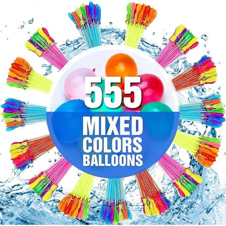 555 stk. Biologisk nedbrytbare hurtigfyllende vannballonger - Festleker for svømmebasseng