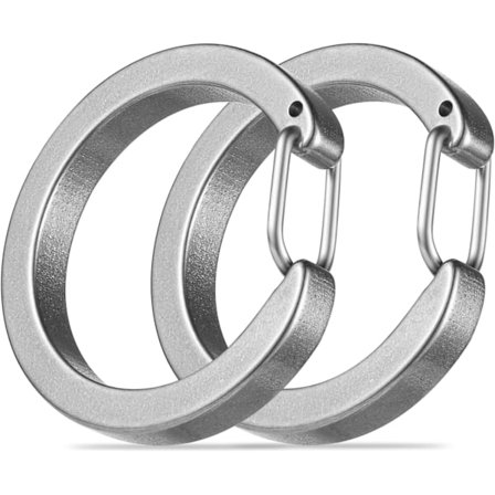 Titanium Rund Karabinhage Clip, Hurtigudløser Nøgle Clip, Rund Karabinhage Nøglering til organisering af nøgler, små værktøjer og EDC-udstyr