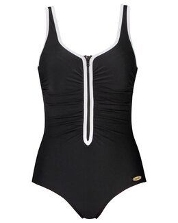 Badedragt Marlene Sort/hvid - 46 - Damella