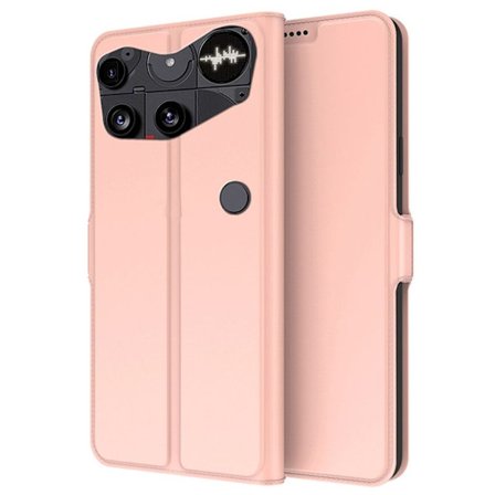 Nothing Phone (3) 5G Wallet Cover Card Holder Stand - Rose Gold