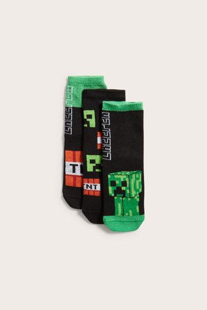 Kappahl | Skarpetki Minecraft 3-pak | Czarne