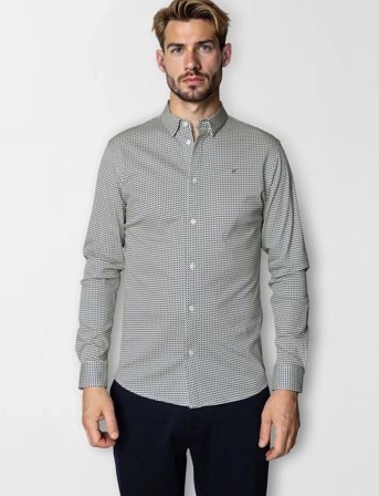 Clean Cut Copenhagen Clean Formal Aop Stretch Shirt L/S - Multi/patterned - XXXL