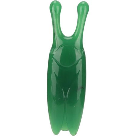 Gua Sha Ansigtsværktøjer, Næsemassager Højbro Næseskraber Gua Sha Massageværktøj til Næse Kæbelinje Formning Hævelse Reducerende (Grøn)