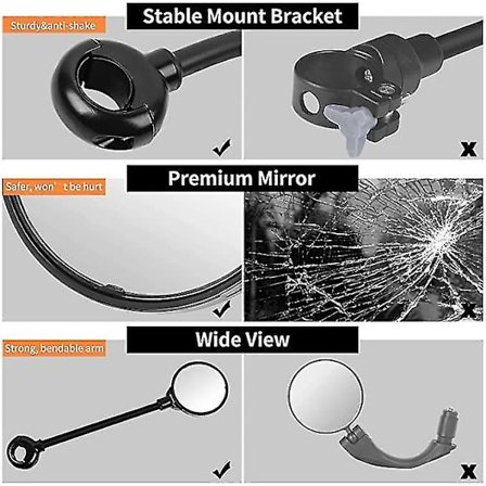 Cykel Spejl Foldbar Styr Endespejl