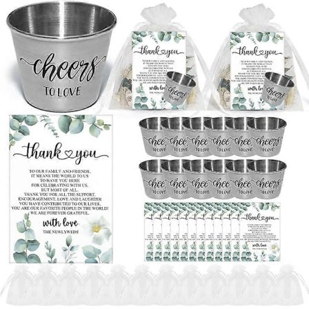 12 stk. Bryllupsbanket Gave Lille Vinglas Sæt Brudesouvenir Polterabend Fødselsdagsgave Festgave