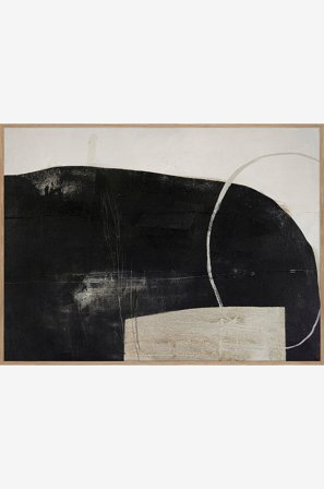 Malerifabrikken - Design Maalaus / Sort Of Stone / 120x90 Cm / Tammikehys - Musta - Taulut - 120X90 - - Homeroom