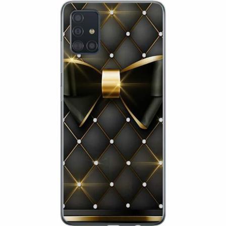 Samsung Galaxy A51 Genomskinligt Skal Gyllene Rosett