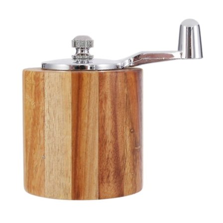 Salt- och pepparkvarn, handvevad träpepparkvarn med klassiskt handtag och justerbar
