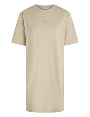 Placed Inst Tee Dress Beige Calvin Klein Jeans