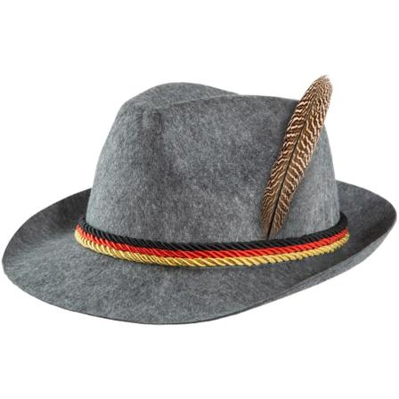 Tectake Grå Traditionell Bayersk Hatt Med Tysklands Färger Grå