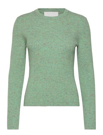Closed Long Sleeve Crew Neck - Green - M