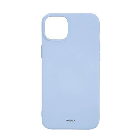 ONSALA Back Sil Touch Recycled MagSerie iPhone 15 Plus Light Blue Blå