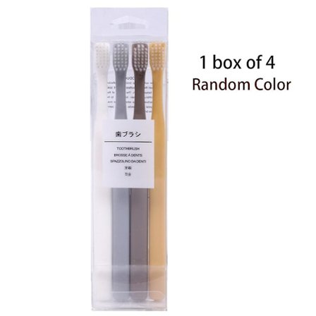 4 st/set Japansk Familj Liten Tandborste Mjuk Nylon Br