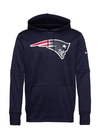 New England Patriots Nike Prime Logo Therma Pullover Hoodie Blue NIKE Fan Gear